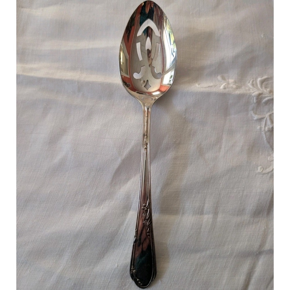 Vtg Wm. A. Rogers A1 Plus Oneida Ltd. Slotted Spoon Meadowbrook silver‎ plated